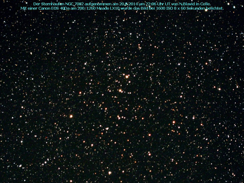 NGC 7082 - ein offener Sternhaufen im Schwan (Cygnus)