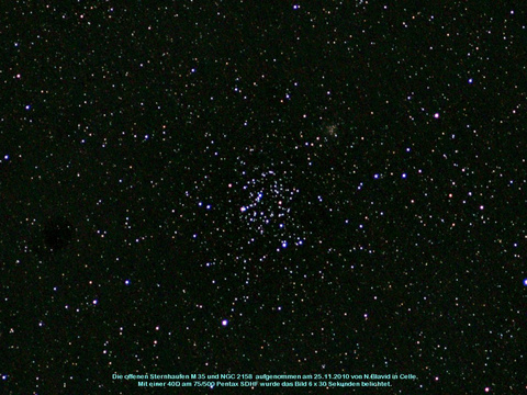 Messier 35 - offener Sternhaufen in den Zwillingen (Gemini)