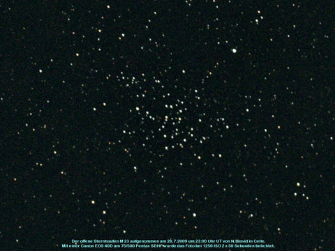 Messier 23 - offener Sternhaufen im Schützen (Sagittarius)