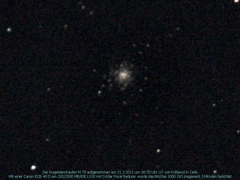 Messier 79 - Kugelsternhaufen im Hasen (Lepus)