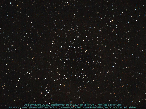 NGC 2423 - ein offener Sternhaufen im Achterdeck (Puppis)