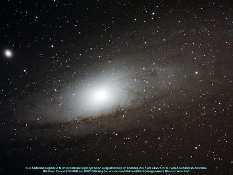 Messier 31 - die Andromedagalaxie in der Andromeda